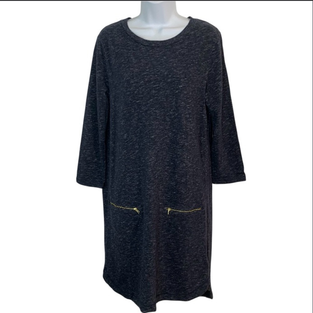 GAP 100% Cotton Knit Dress w/ Gold Zip Pockets